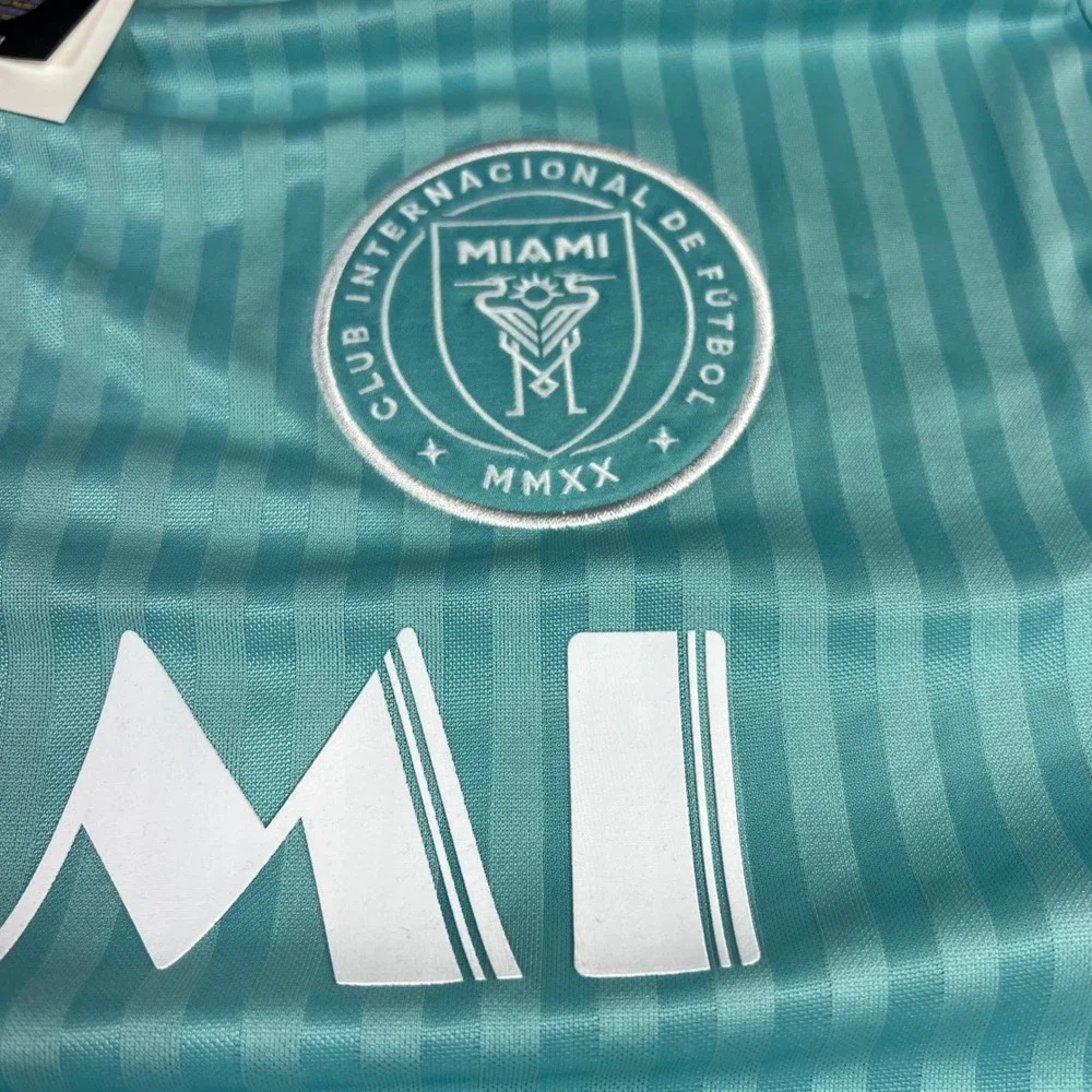 NWT Adidas Mens 2XL Inter Miami CF 2024/25 Third Authentic Jersey Aqua Orange